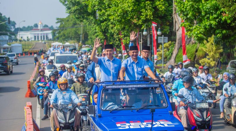 Relawan Brader Kawal Pendaftaran  Dedi Rachim – Jenal Mutaqin ke KPU Kota Bogor