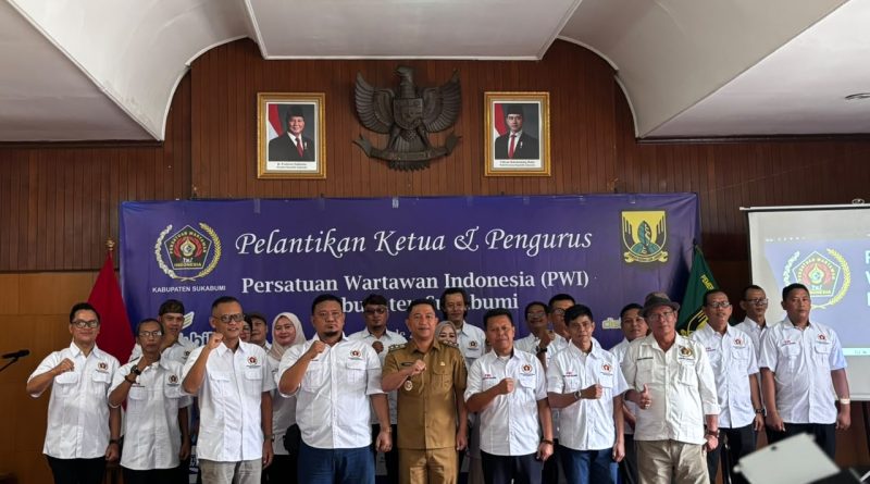 Pengurus Persatuan Wartawan Indonesia (PWI) Kabupaten Sukabumi masa bakti 2026–2029 resmi dilantik